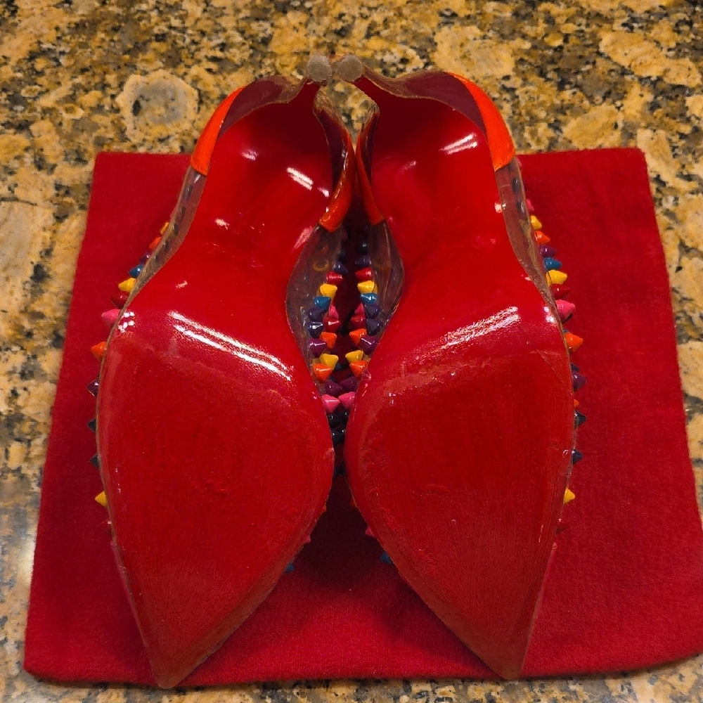 Christian Louboutin Multicolor Spiked Heels EU.SIZE 37.5 - Picture 11 of 17